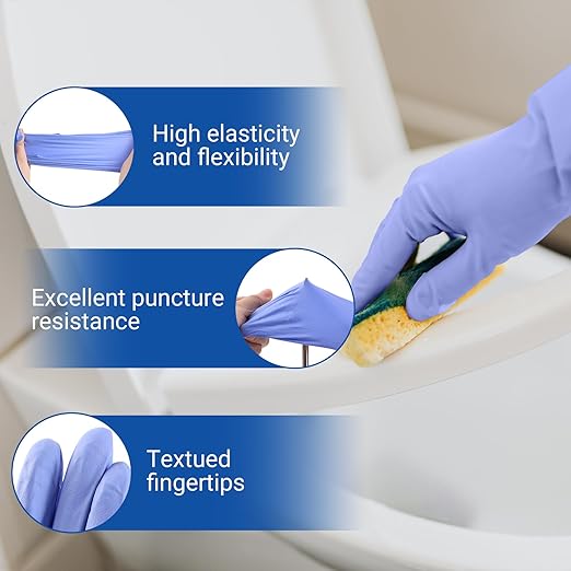 JMU Nitrile Gloves Bulk XS 4000 Count, 3.5 Mil Disposable Gloves Latex-Free, Violet Blue