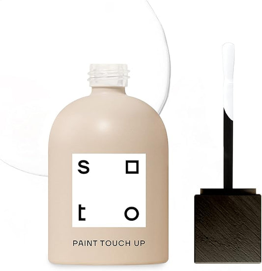 soto White Paint Touch Up, Multi-Surface, Satin Finish (No. 01 Perfect White) - 1.5 Ounces/45 Milliliters of Scratch Repair for Furniture, Walls, Cabinets, Trim, Doors, Indoor/Outdoor