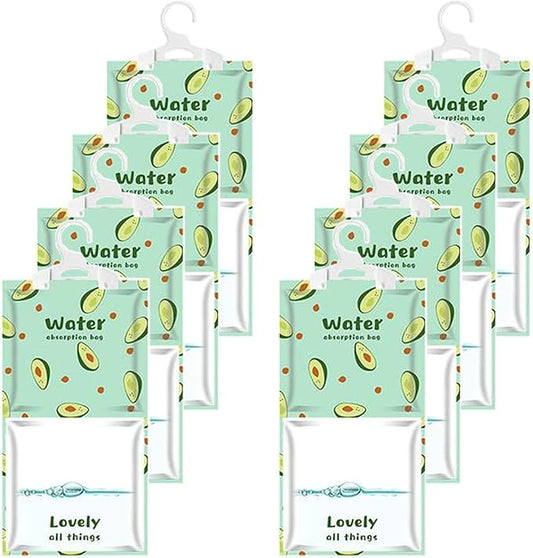AOPANDA Moisture Absorbers Packets, 8 Pack - Eliminates Musty Odors for Fresher, Cleaner Air, Humidity Packs, Dessicant Packets, Hanging Closet Dehumidifier Bags（pawpaw）