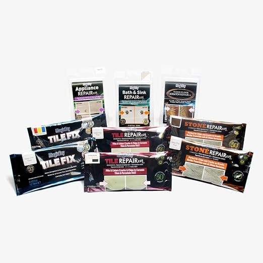 MagicEzy Tile Repairezy Bright Range - Ceramic Tile Chip Repair Fillers and Kits (Beige Kit)