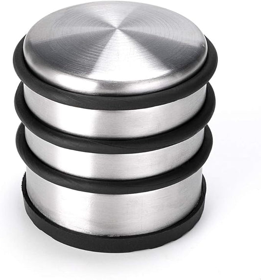 Sumnacon Heavy Duty Floor Door Stopper No Drill, Durability Stainless Steel Door Stops with Anti-Skid Rubber - Contemporary Decorative Safety Door Wedge for Home Office Commercial Industrial