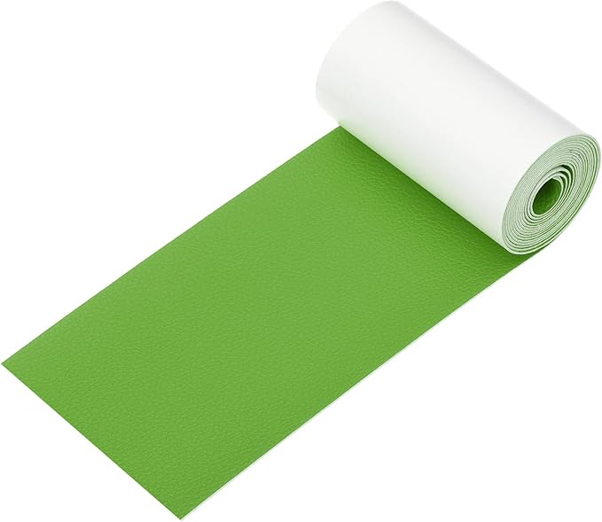 PATIKIL Leather Patches Tape for Furniture, 3.2 x 61 Inch Self Adhesive Vinyl Leather Repair Kit Cover Sheet for Couch, Sofa, Car Seats, Office Chair, Grass Green