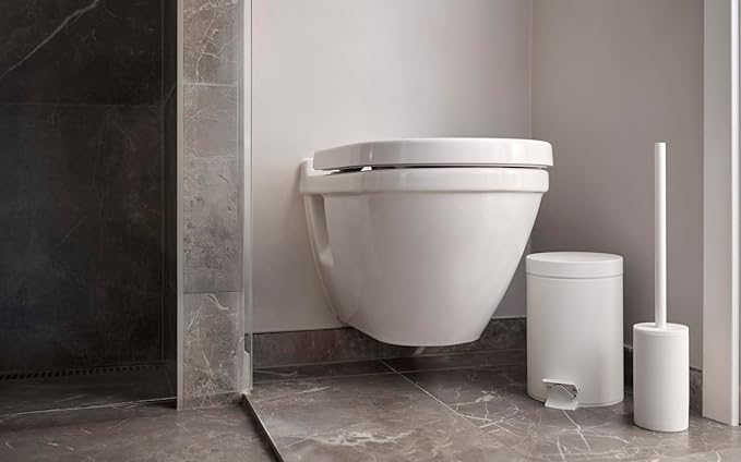 Zone Solo 330241 Toilet Brush, White, H: 17.7 inches (44.8 cm), D: 3.3 inches (8.4 cm), Toilet Brush