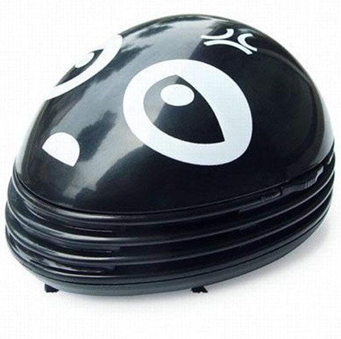 Cute Portable Cartoon Mini Desktop Vacuum Desk Dust Cleaner (Black)