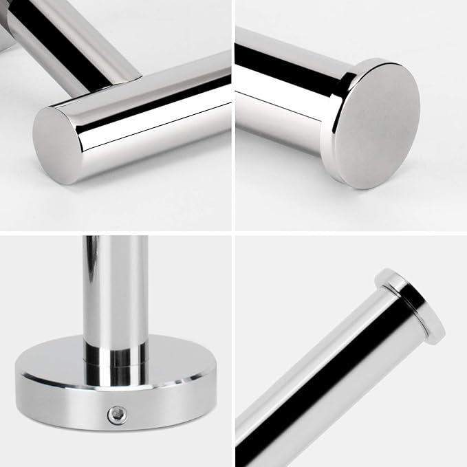NearMoon Bathroom Toilet Paper Holder, Premium SUS304 Stainless Steel Rustproof Wall Mounted Toilet Roll Holder for Bathroom, Kitchen, Washroom (1 Pack, Chrome Finish)