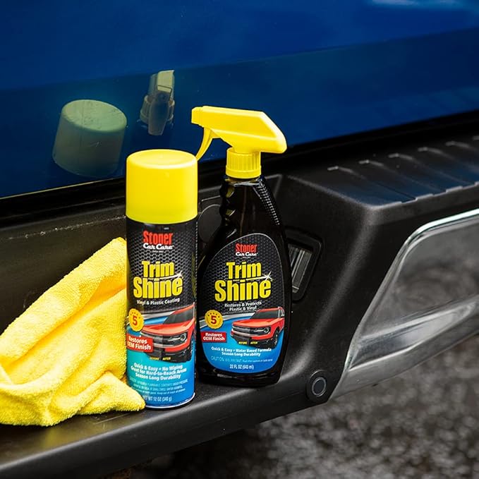 Stoner Car Care 91034-3PK Trim Shine – Vinyl and Plastic Protectant for Interior and Exterior Detailing, Restores OEM Color, Adds Shine, UV and Water Protection – 12 oz (Pack of 3)
