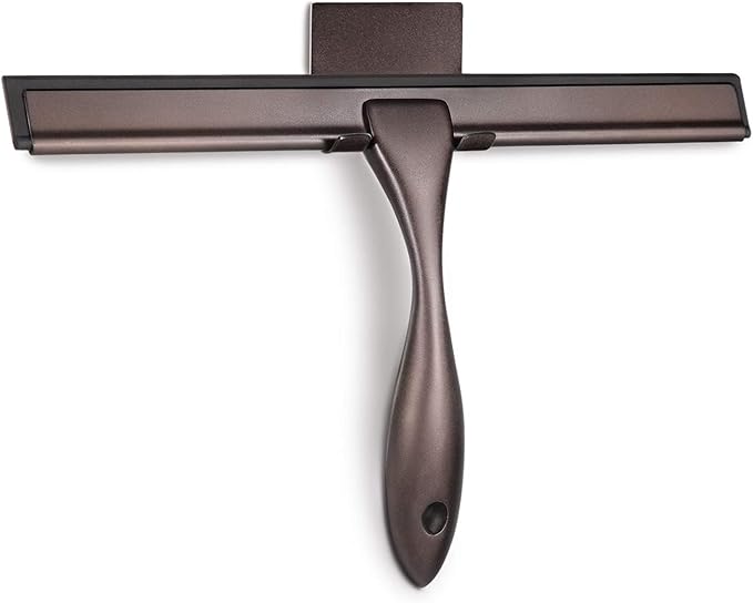 Hiware All-Purpose Shower Squeegee for Shower Doors, Bathroom, Window and Car Glass - Bronze, Stainless Steel, 14 Inches