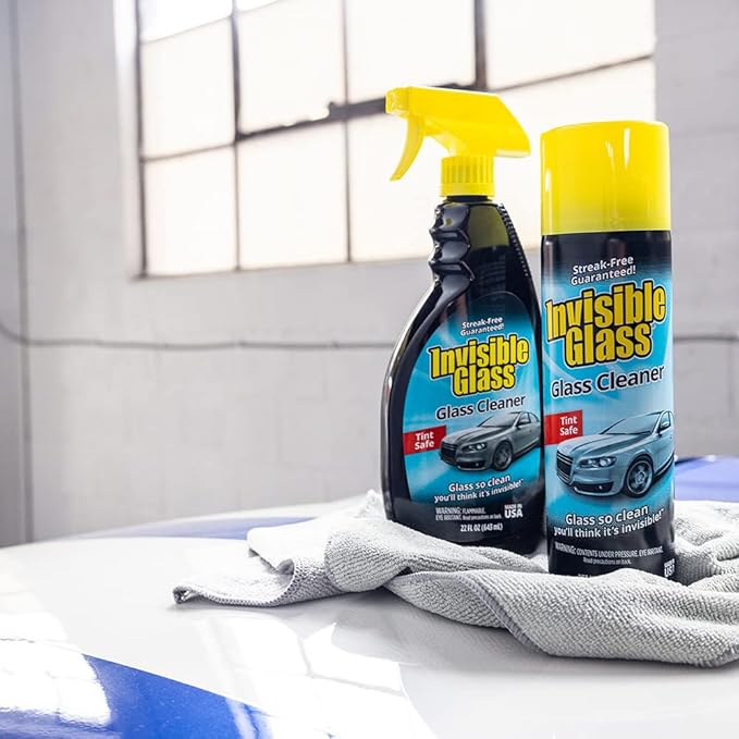 Invisible Glass 92164-4PK Premium Glass and Window Cleaner for Auto and Home Cleans Glass, Windows, Windshields, and More, Streak-Free, Ammonia-Free, Tint-Safe, 22 fl oz (Pack of 4)