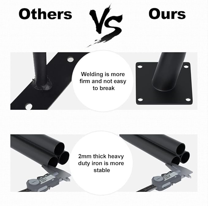 4PCS 4 Inch Matte Black Tapered Angled Legs for Furniture, Metal Mid Century Mordern Feet, Heavy Duty Slanted Stand Legs Kit for Couch, Coffee Table, Desk, Dresser, Sofa, Chair