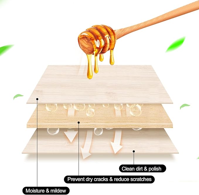 SEISSO Beeswax Furniture Polish, Natural Wood Seasoning Beeswax Furniture Cleaner for Wood Floors, Tables, Chairs and Cabinets