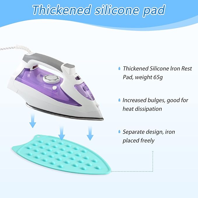 Ironing Mat Thickened Ironing Blanket Travel Portable Double-Side Using Ironing Pad Travel Isolate Heat Pad Cover for Washer Dryer Table Top Countertop (27.6x47.2in) Daisy