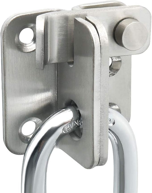 Alise Flip Latch Gate Latches Slide Bolt Latch Safety Door Lock Catch for Barn Cabinet Pet Cage Garden Bathroom Garage Window Sliding Door,MS4001-LS Stainless Steel Brushed Finish