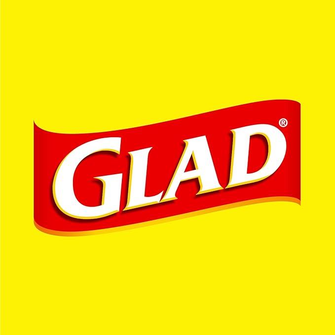 Glad Tall Kitchen Drawstring Trash Bags - Odorshield 13 Gallon White Trash Bag, Febreze Fresh Clean, 110 Count