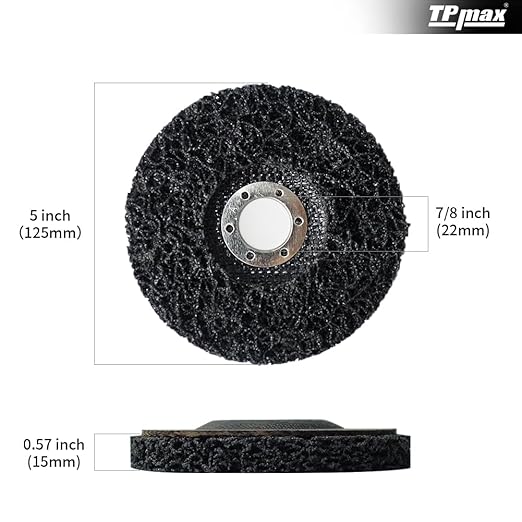 5" x7/8" Stripping Discs Rust Remover Wheel Remove Paint and Oxidation Poly Strip Wheel Disc Abrasive Angle Grinding Wheel - 3 Pack(Purple/Blue/Black)