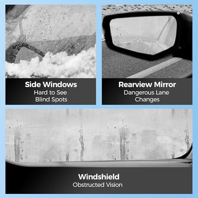 Micromolecular Anti-Fog Coating Wiper–Keeps Your Windshield Clear & Fog, Car Anti-Fog Agent with Applicator, Magic Gem Coating Glass, Anti Fog for Car Windshield,Windows,Mirrors,Glasses (3PCS)