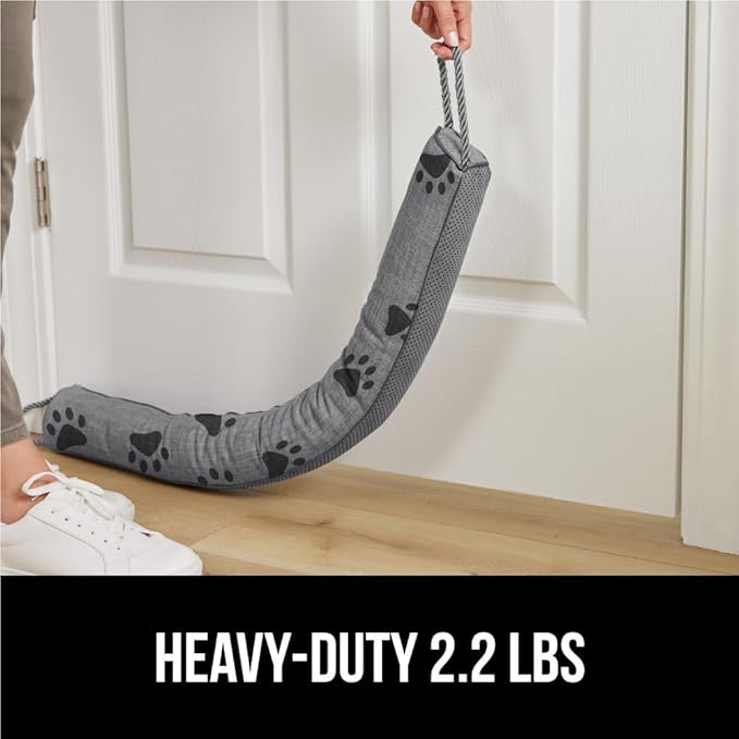 GORILLA GRIP Door Draft Stopper for Bottom of Doors, Weather Stripping Seal Blocks Hot Air, Noise, Bugs, Keeps Cold AC in, Sound Proofing Easy Install Gap Filler, Home Essentials, 36 Inch, Paws