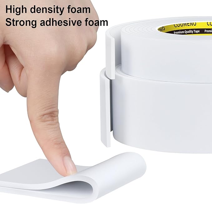 EVA Single-Sided Adhesive Foam Tape, Sealing Strip Foam Pad Sponge Tape Suitable for Sealing Doors and Windows Window 2inX16.4FT