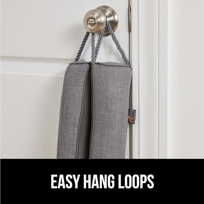 GORILLA GRIP Door Draft Stopper for Bottom of Doors, Weather Stripping Seal Blocks Hot Air, Noise, Bugs, Keeps Cold AC in, Sound Proofing Easy Install Gap Filler, Home Essentials, 36 Inch, Slate Gray