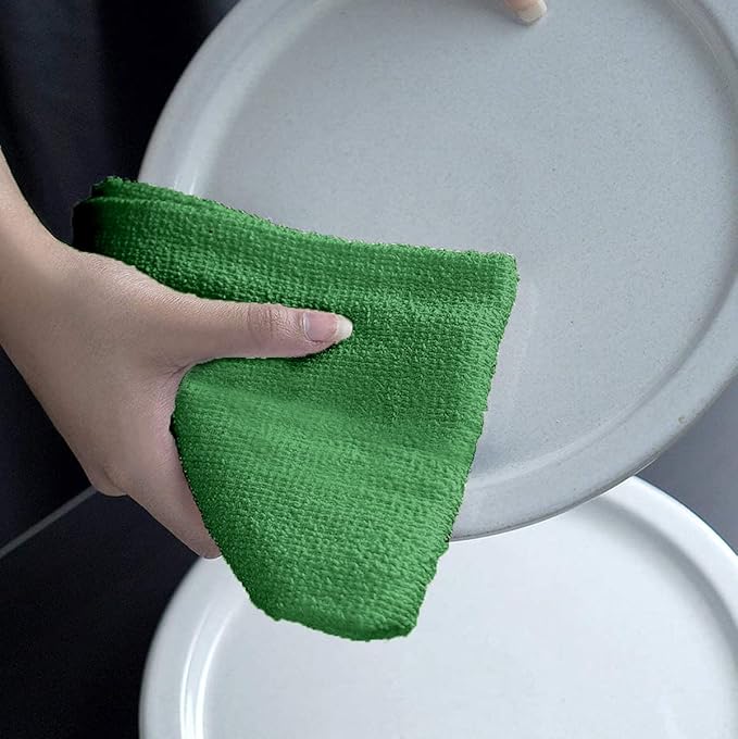 Avalon Towels Terry Bar Mop Towels (Value Pack of 60) Size 14"x17" – Absorbent and Durable, Multipurpose Cleaning Rags, Cotton Cleaning Cloths, Terry Cloth Rags, Reusable Shop Rag (Green)