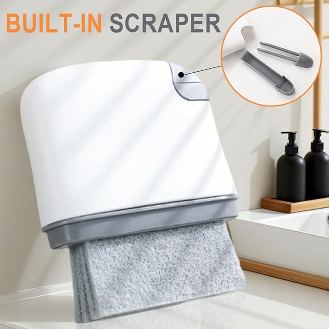 2 in 1 Groove Cleaning Brush, Upgraded Crevice Cleaning Brush & Magic Window Track Cleaner for Sliding Door Tracks, Window Sills, Tile Lines, Car Vents, Kitchen and Bathroom Tight Spaces (1PC)