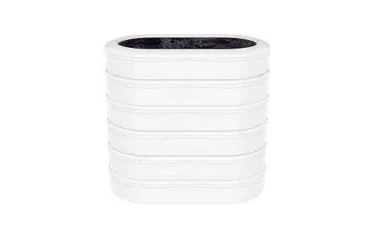TOWNEW T3 Slim Official Refill Rings for Smart Kitchen Trash Can | Durable Garbage Bags Electric Trash Can - Pack of 6 Refill Rings - Up to 120 Trash Bags (6 Months Supply)