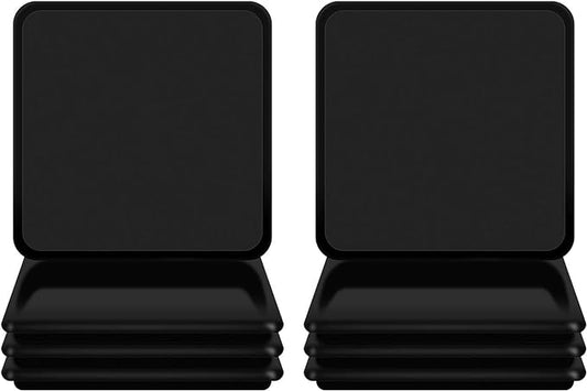 Ezprotekt 8 Pack Reusable Large Furniture Movers Sliders for Carpet, 5" Square Furniture Moving Pads, Carpet Sliders for Heavy Duty Sofa Bed Couch Fridge, Move Items Easily and Quickly (Black)