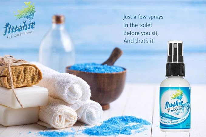 Flushie Pre-Toilet Spray Travel Size Toiletries Bathroom Spray for Toilet Deodorizer - Poop Odor Eliminator 4oz (Assorted Mix, 3 Pack)
