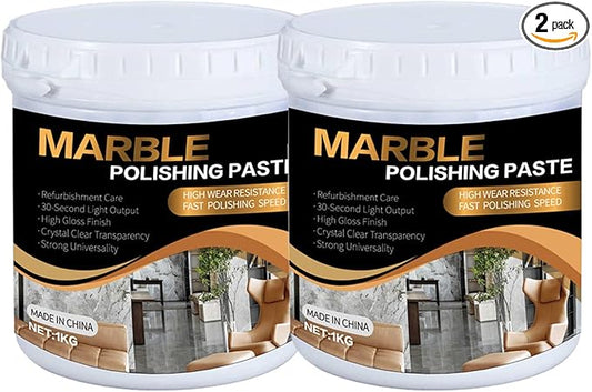 Marble Polishing Paste Kit, Marble Polishing Compound, Countertop Cleaner, Quartz Polish, Sealant & Protector For Marble Countertops, Floors, Walls
