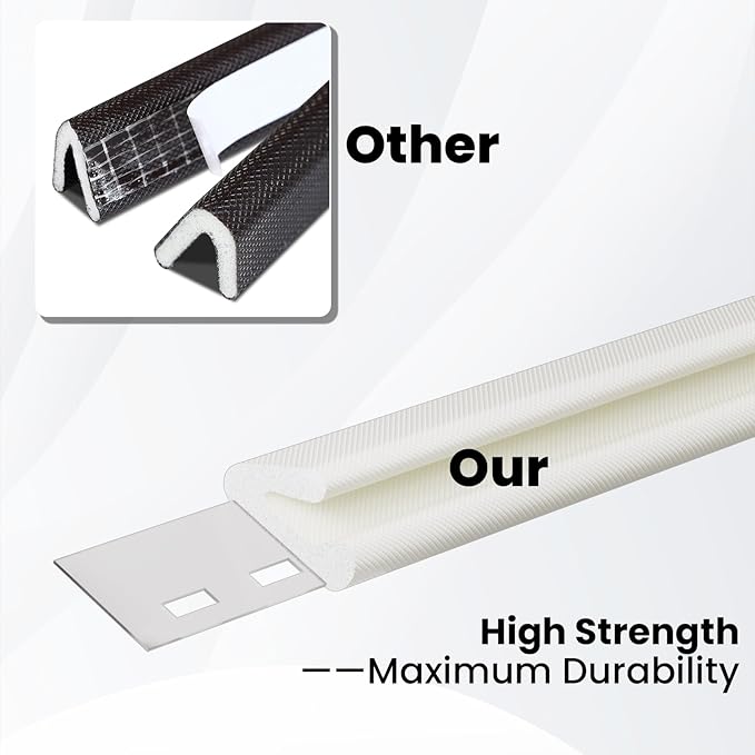 V Shape Foam Weather Stripping Door Frame Seal Strip 33FT Black, Draft Stopper, Insulation Winter, Weatherstripping, Gap Sealing, Soundproofing, Self-Adhesive Used for Exterior Front Door Side