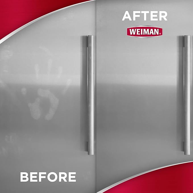 Weiman Heavy Duty Cooktop Polish & Stainless Steel Wipes - Powerful Appliance Kitchen Cleaning Kit - Packaging May Vary