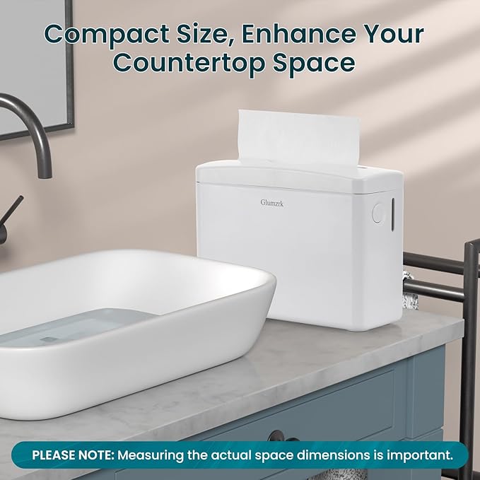 Countertop Paper Towel Dispenser Universal Fit for Multifold, Z-Fold Trifold Hand Towels, Commercial Napkin Dispenser for Bathroom Home Kitchen Toilet ABS Paper Towel Holder, White