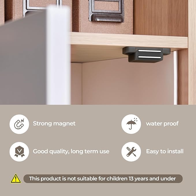 Cabinet Magnetic Catch Door Latch 30LB for Kitchen Drawer Magnets to Stay Closed Magnetic Catch Closet for Drawer（Black 18 Pack）