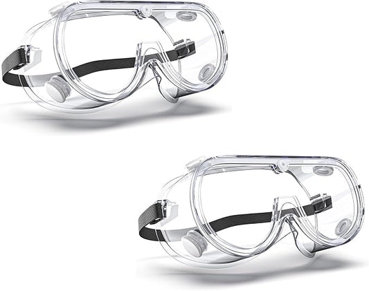 Anti-Fog Indirectly Vented Lab Safety Goggles Over Glasses