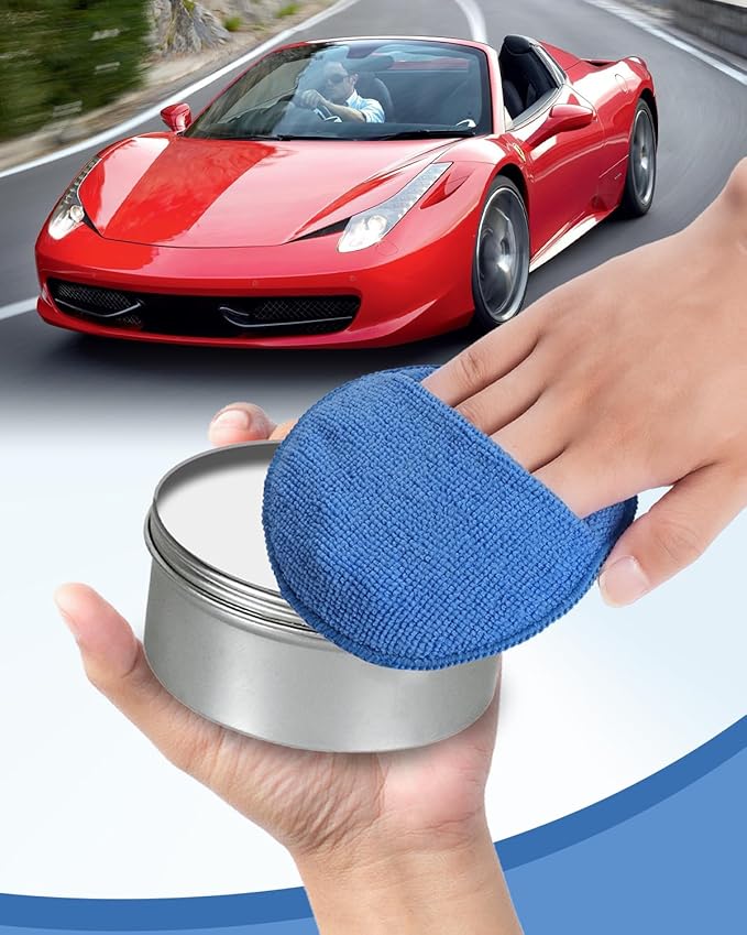 Wax Applicator Pads, 10 Pack Applicator Pad with Finger Pocket, Car Wax Applicator Pad, Foam Pads for Car Cleaning and Detail Polishing Pad