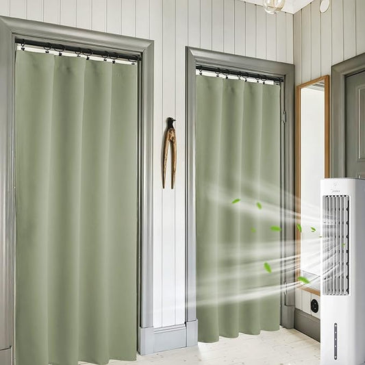 RYB HOME 84 inches Green Curtains for Living Room Lights & Drafts Blocking Window Curtains Room Darkening Drapes for Bedroom, W42 x L84 inch, 2 Panels, Sage Green