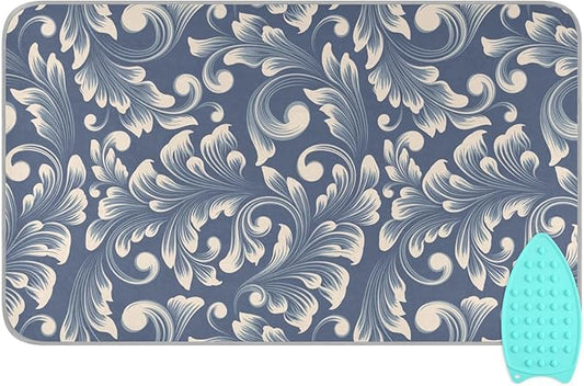 Ironing Mat for Table top Portable Ironing Pad Blanket for Washer Dryer Countertop Travel Damask
