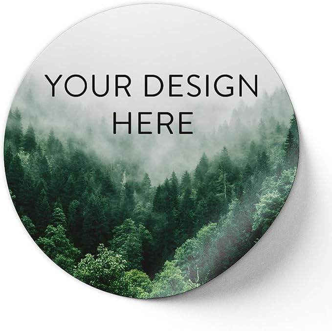 100 Custom Vinyl Stickers - Upload Your own Image, Text, Design, Logo - Personalized Logo Labels for Handmade, Packaging, Bottle, Jars, Candle, Brand Stickers (Foggy Valley, 3x3)