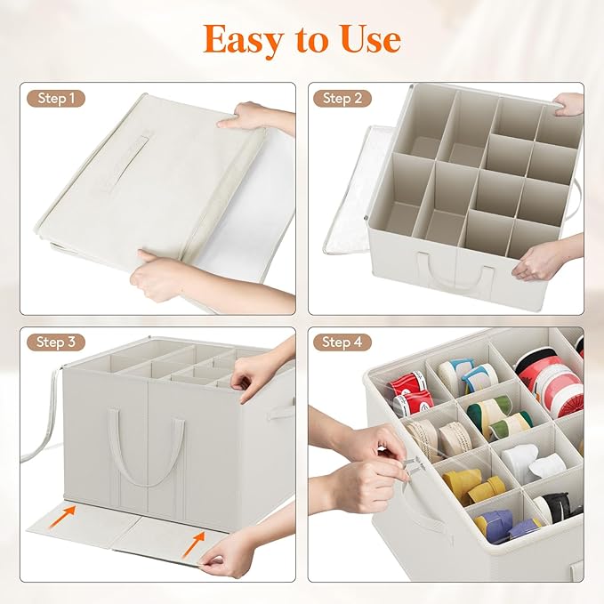Lifewit Shoe Storage Organizer for Closet Fits 12-16 Pairs, Fabric Large Shoe Box Storage Container with Clear Cover, Foldable Bins Fit for Boots Heels Sneakers 17"(L) x 17"(W) x 12.5"(H) 1 Pack White