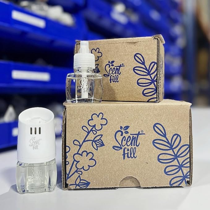 Scent Fill 100% Natural Cucumber Basil Plug in Air Freshener, Scented Oil Refills, 3 Refills