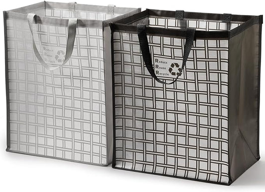 Lily queen Recycle Bin Bags for Kitchen Home Trash Cans Sorting Bins 12 Gallon Set of 2