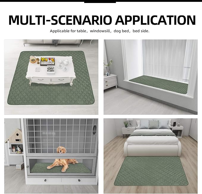 Easy-Going Sectional Couch Covers for Dogs L Shape Sofa Cover Reversible Sofa Slipcover Chaise Lounge Cover Furniture Protector Cover for Pets Dog Cat (42 x 68 inches, Greyish Green/Greyish Green)