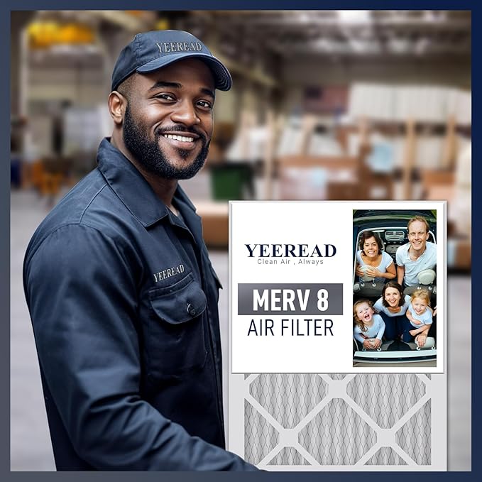 20x24x1 MERV 8 Air Filters 6-Pack, Actual Size 19.7" x 23.7" x 0.75" – Compatible with HVAC, Air Conditioners & Furnaces– High Particle Capture & Smooth Airflow