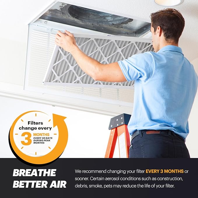 BNX TruFilter 14x18x1 Air Filter MERV 11 (6-Pack) - MADE IN USA - Allergen Defense Electrostatic Pleated Air Conditioner HVAC AC Furnace Filters for Allergies, Dust, Pet, Smoke, Allergy MPR 1200 FPR 7