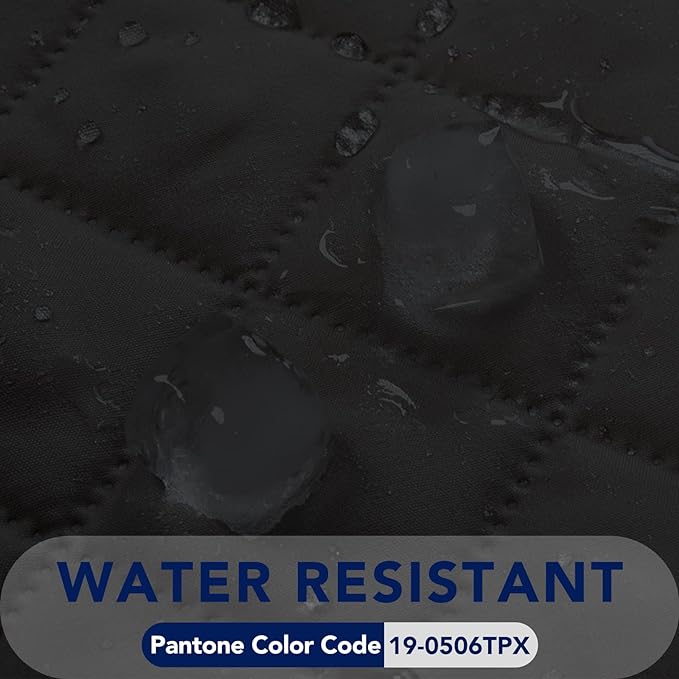 PureFit Reversible Quilted Sofa Cover, Water Resistant Slipcover Furniture Protector, Washable Couch Cover with Non Slip and Elastic Straps for Kids, Pets (Chair, Black/Black)