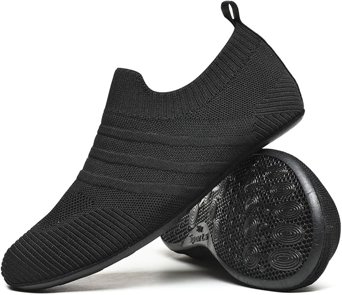 QZKDM Lightweight Slip on Grip Indoor House Slippers Barefoot Non Slip Home Exercise Yoga Shoes for Men Women