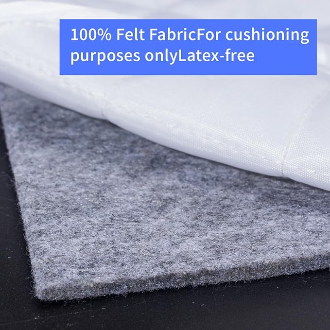 Felt Rug Pad, 8x10 Ft Extra Large Area Rug Cushioned Carpet Pad, Thick Felt Rug Pads for All Floors, Felt Pad for Under Area Rugs Hardwood Floors, Keep Rug in Place Soft