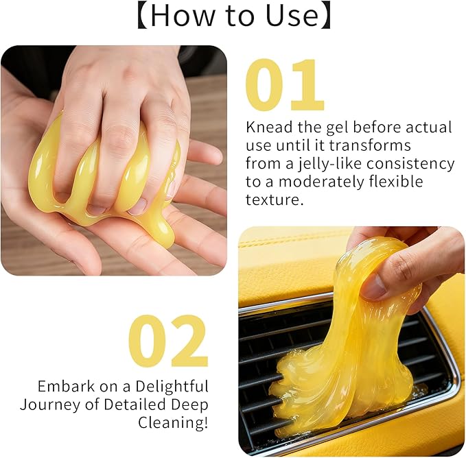 ASFSKY Car Cleaning Gel (Green,Magnolia) Cleaning Putty Universal Dust Cleaning Car Interior Cleaner Keyboard Dust Remover Car Slime Gifts for Men Women Girl（1 Pack）