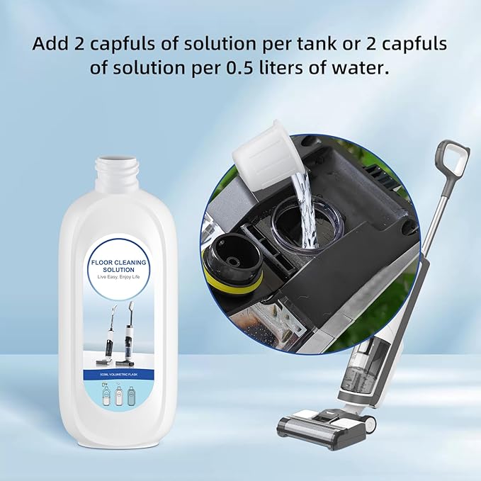 10 Bottles Compatible with Tineco Cleaning Solution Pet 500ml Per Bottle Orange Scents Floor Cleaner Compatible with All Robot Vacuums with Mopping and Cordless Wet/Dry Vacuum (Orange Scents)