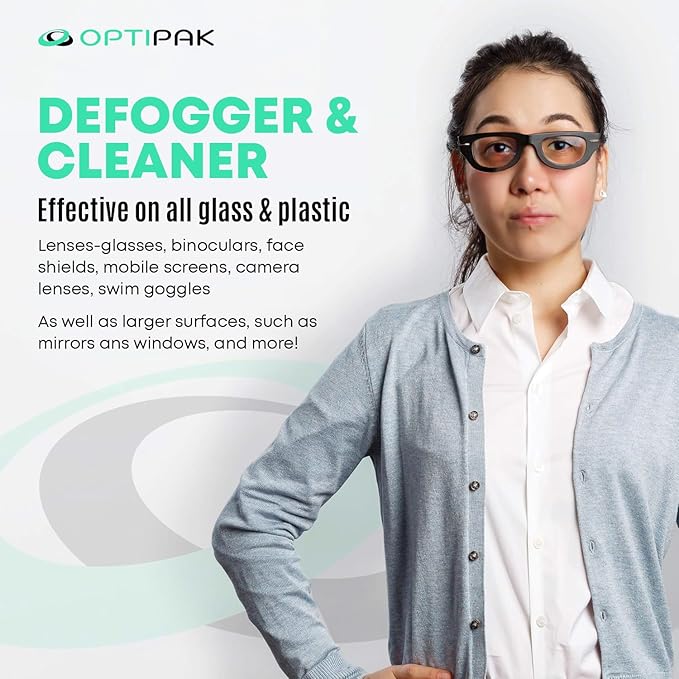 Anti Fog Microfiber Cleaning Cloth for Glasses | Individually Wrapped Microfiber Lens Cleaning Cloth for Eyeglasses, Lenses, Binoculars, Face Shields, Ski Masks or Swim Goggles (50 Count)