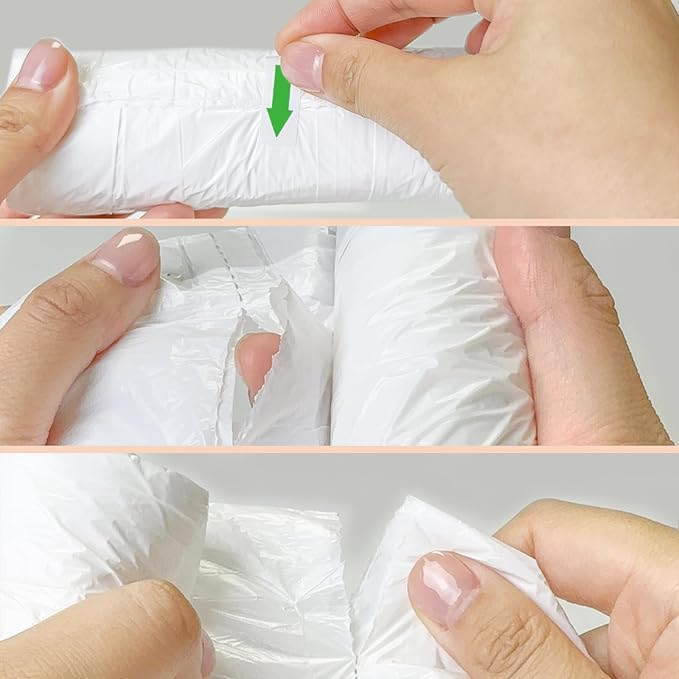 2.6 Gallon Small-Trash-Bags Plastic Drawstring Garbage-Bag - Mini Tiny White Unscented 80 Count For Bathroom Car Can Restroom Office Liners Waste Basket Strong Bulk Inwaysin